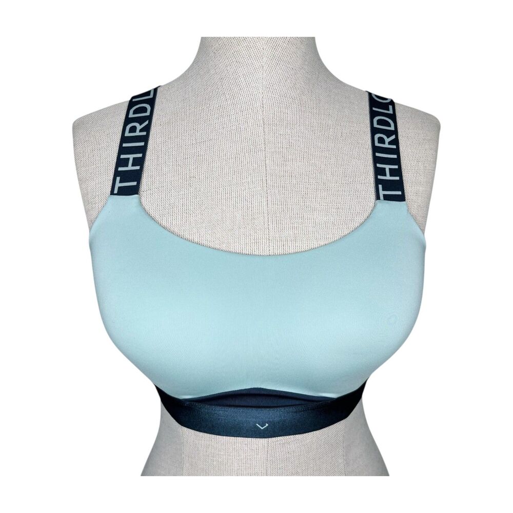 ThirdLove Kinetic Sports Bra sz 34C * Blue Wireless Convertible Crossback Run